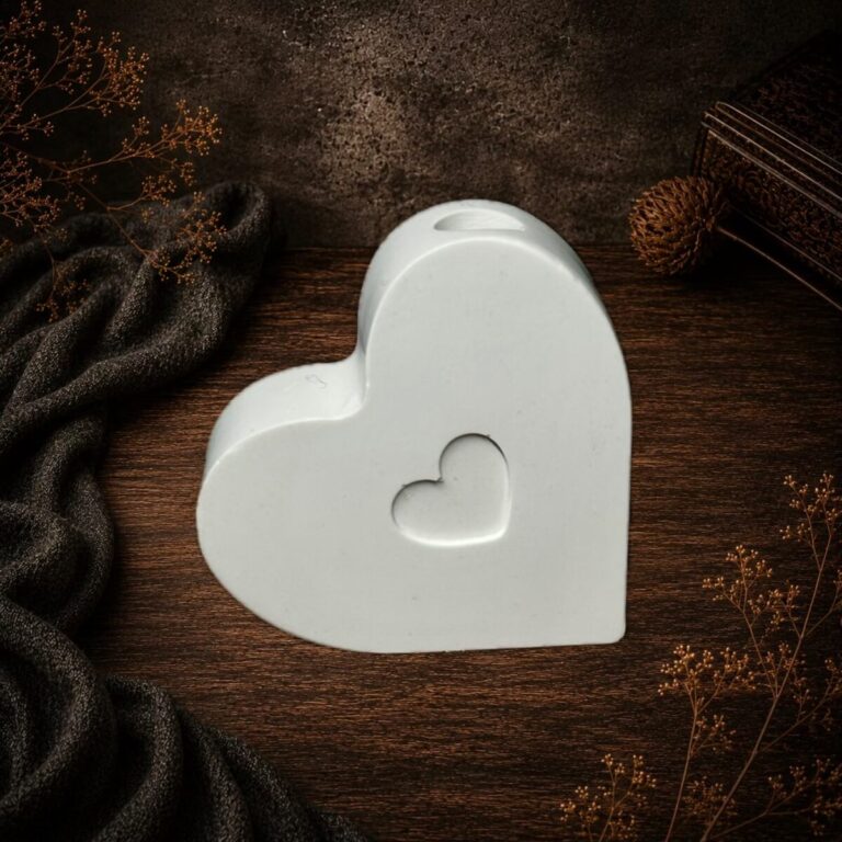 Herzvase mini 5cm · Gips · Allgemein · Nr. MH-1BOLZ0 · Mihamei Einzelstück
