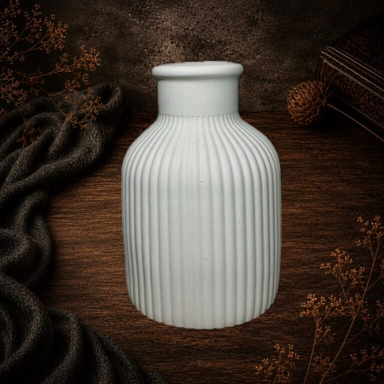 Vase geriffelt 9,5cm · Gips · Allgemein · Nr. MH-1DZLZK · Mihamei Einzelstück